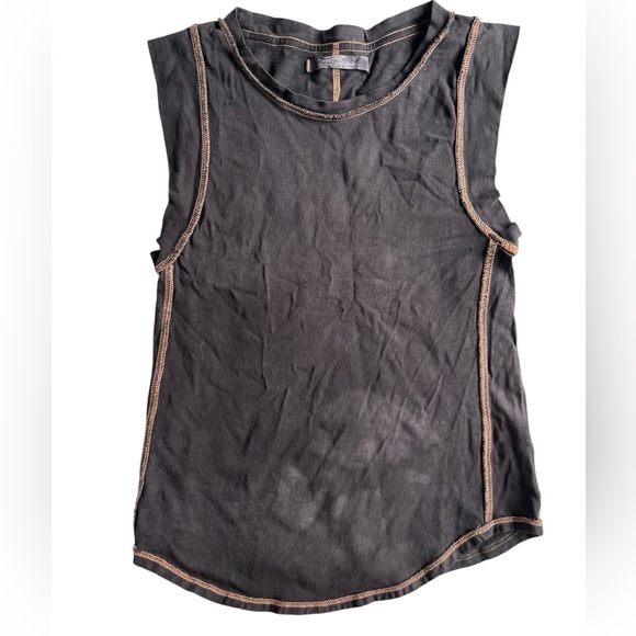 Free People Tops - We the free Free People Black Muscle Tee tie dye